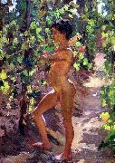 Carleton E.Watkins Study for Boys picking grapes at Capri china oil painting artist